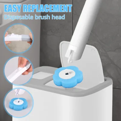 Brosse de toilette murale à têtes jetables – image 3