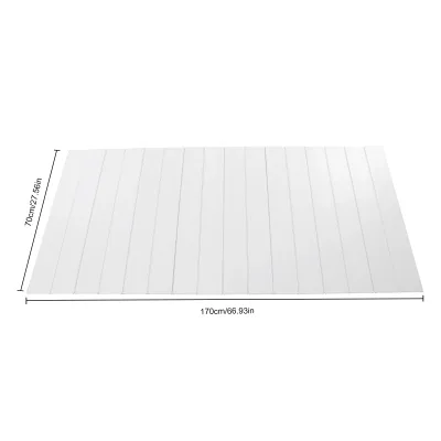 Cache de baignoire pliable blanc, cadre inox – image 2