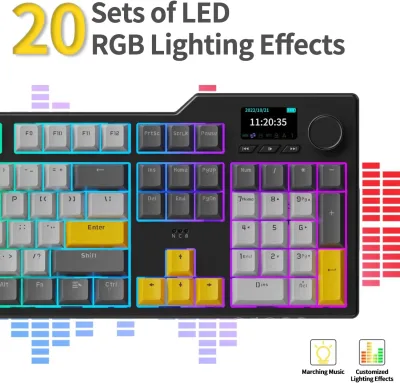 Clavier mécanique sans fil 104 touches, RGB – image 3