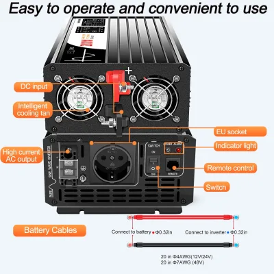 Convertisseur 2000 W à onde sinusoïdale pure – image 2
