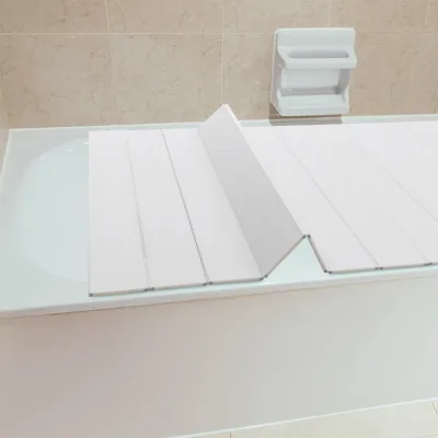 Couverture de baignoire pliable blanche