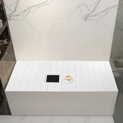 Couverture de baignoire pliable blanche – image 2