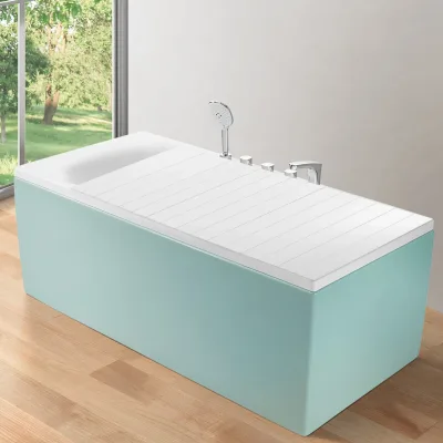 Couverture de baignoire pliable blanche – image 3