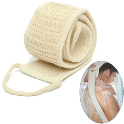 Éponge de loofah beige avec sangle dorsale