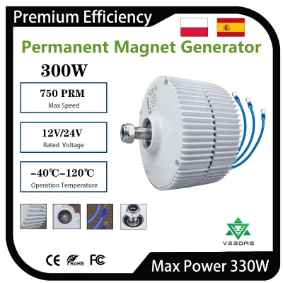Générateur à aimants permanents 12 V, 330 W