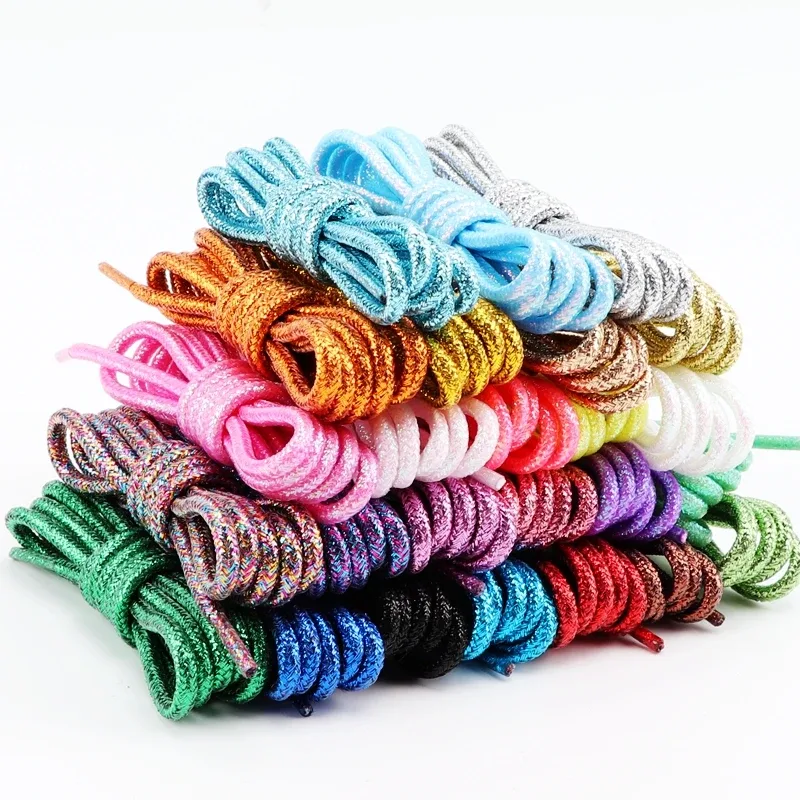 Lacets ronds en polyester à paillettes