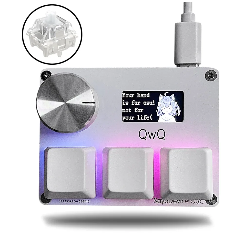 Mini-clavier filaire blanc magnétique