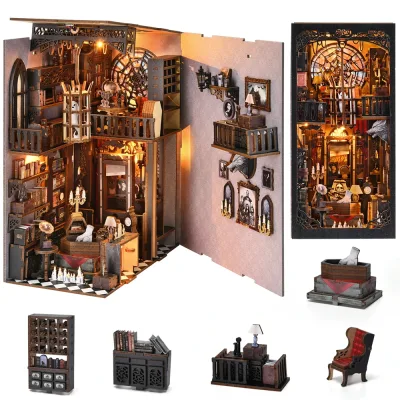 Nichoir à livres miniature en bois à monter – image 2
