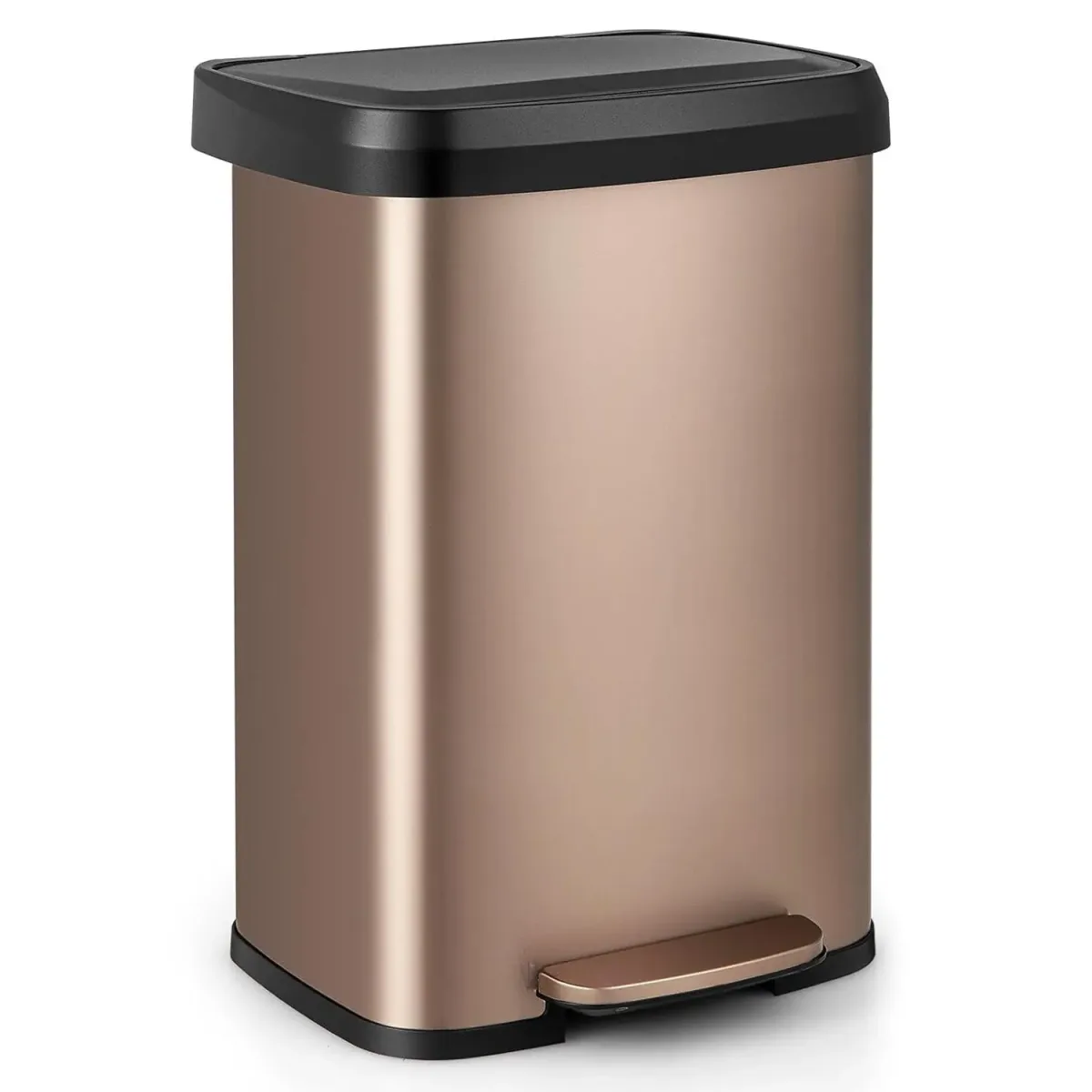 Poubelle à pédale rose, 50 L