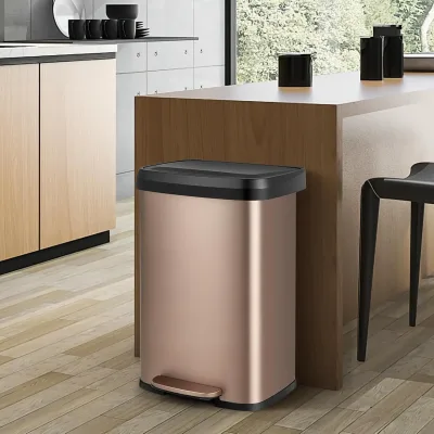 Poubelle à pédale rose, 50 L – image 3