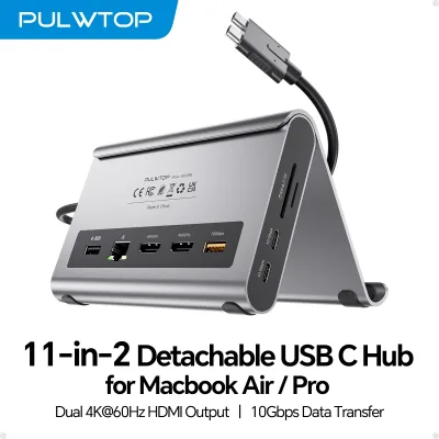 Station d'accueil USB-C 11 ports en aluminium