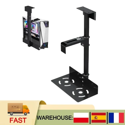 Support de tour PC pivotant sous le bureau