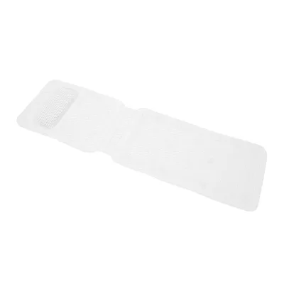 Tapis de bain blanc alvéolé avec coussin – image 3